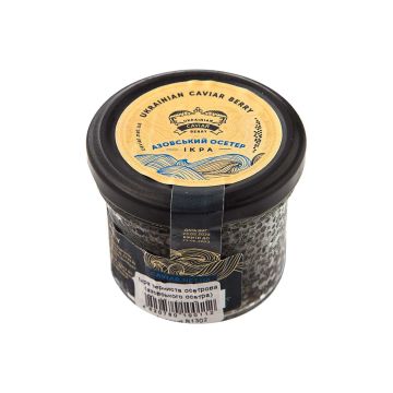 Ікра зерниста осетрова (азовського осетра) 100г, Urkainian Caviar Farm