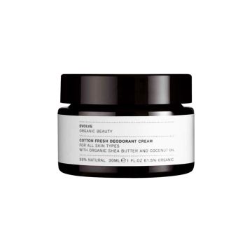 Крем-Дезодорант "Бавовняна Свіжість" 30мл, Evolve Organic Beauty