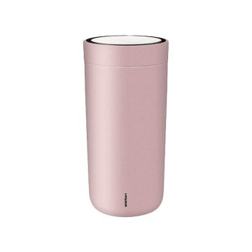 Термокружка 0,4л сталева ніжно-рожева To Go Click, Stelton
