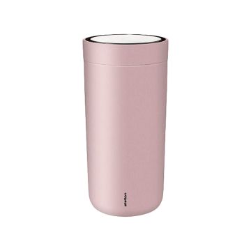 Термокружка 0,4л сталева ніжно-рожева To Go Click, Stelton