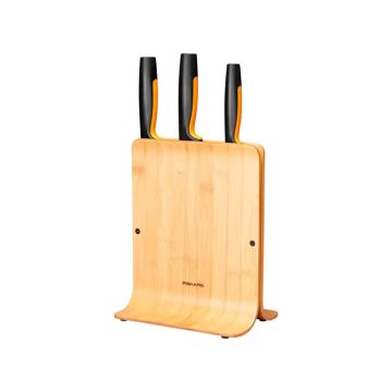 Набір ножів з бамбуковою підставкою (5од) Functional Form, Fiskars