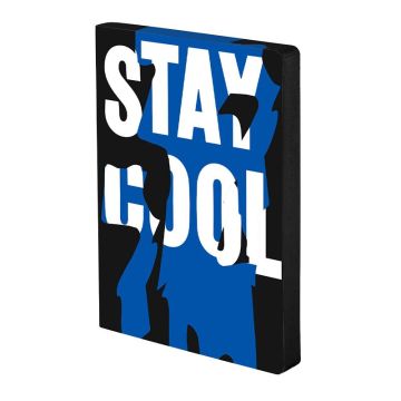 Блокнот Зберігай спокій "Stay Cool" чорно-синього кольору 256с, Nuuna