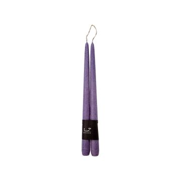 Набір свічок столових пурпурних Оксамит "Velvet" 2,2x30см (2шт в пак) Luz Your Senses, Rasteli