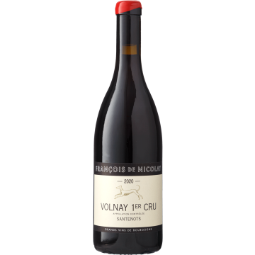 Вино Francois de Nicolay Volnay Santenots 1er Cru / Вольне Сантено Прем'єр Крю 2020, червоне сухе, 0.75 л