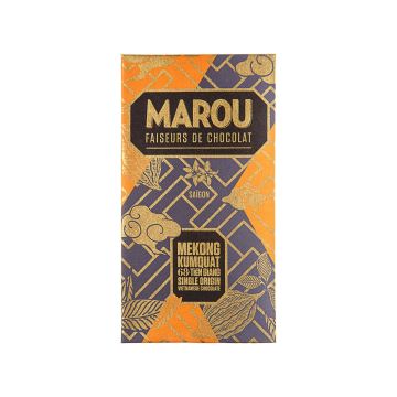 Шоколад чорний 68% з кумкватом Тьєнзянг 80г, Marou