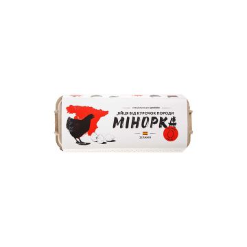 Яйця курячі столові С1 від курочок породи Мінорка 10шт