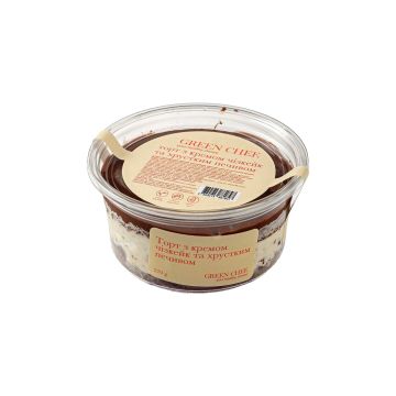 Торт з крем-чiзом, шоколадом та хрустким печивом 270г, Green Chef