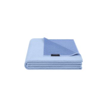 Плед Френч блакитний French blue 130х170см Twin, Woolkrafts