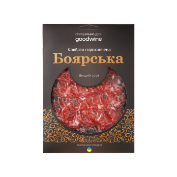 Ковбаса сирокопчена Боярська вищий сорт 80г
