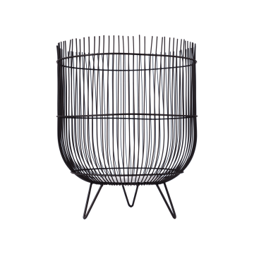 Кошик чорний металевий 25х30см Black Wire, Rasteli