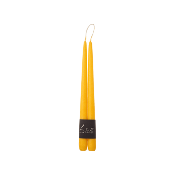 Набір свічок столових кольору охри 2,2x30см Оксамит "Velvet" (2шт в пак) Luz Your Senses, Rasteli