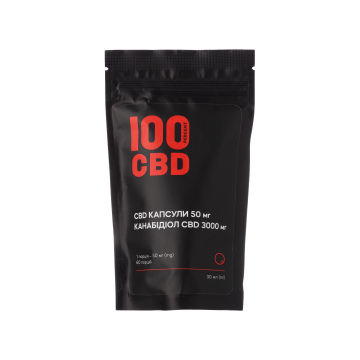 Дієтична добавка CBD-капсули желатинові 3000мг CBD (60 капсул), 100% CBD