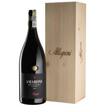 Вино Allegrini Amarone della Valpolicella Classico, wooden box / Амароне Вальполічелла Классіко, дерев'яна коробка 2020, червоне сухе, 1.5 л