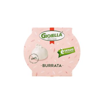 Сир м'який з коров'ячого молока Бурата безлактозна 125г, Gioiella