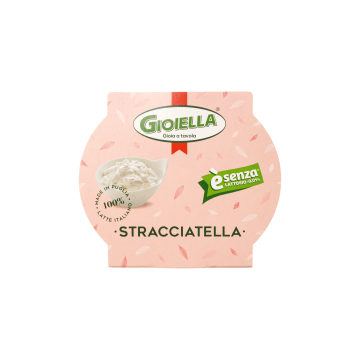 Сир м'який з коров'ячого молока Страчатела безлактозна 125г, Gioiella