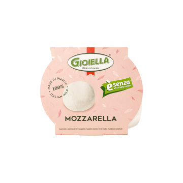 Сир м'який з коров'ячого молока Моцарела безлактозна 125г, Gioiella