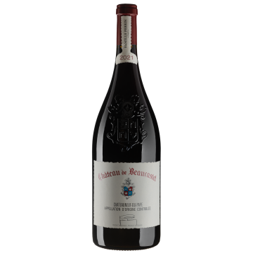 Вино Famille Perrin Chateauneuf-du-Pape Rouge Chateau de Beaucastel / Шатонеф-дю-Пап Руж Шато де Бокастель 2021, червоне сухе, 1.5 л