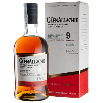 Віскі GlenAllachie 9yo Oloroso Sherry Cask Finish, gift box, 0.7 л