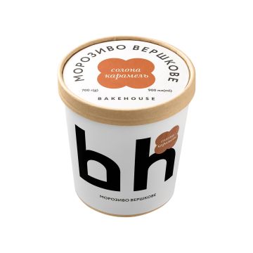 Морозиво вершкове Солона Карамель 11% 700г, Bakehouse