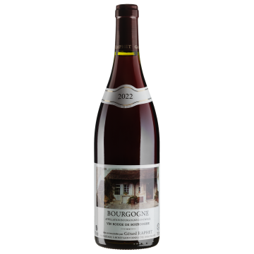 Вино Gerard Raphet Bourgogne / Бургунь 2022, червоне сухе, 0.75 л