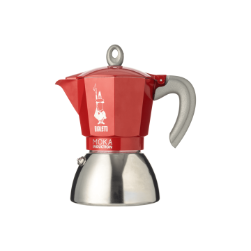 Кавоварка гейзерна індукційна на 6 чашок червона Moka Induction, Bialetti