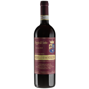 Вино Poggio di Sotto Brunello di Montalcino Riserva / Брунелло ді Монтальчино Різерва 2018, червоне сухе, 0.75 л