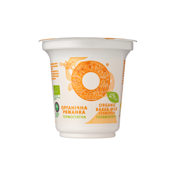 Ряжанка термостатна органічна 4% 250г, Organic Milk