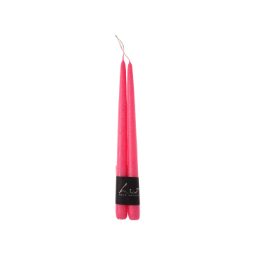 Набір свічок столових кольору фуксії 2,2x30см Оксамит "Velvet" (2шт в пак) Luz Your Senses, Rasteli