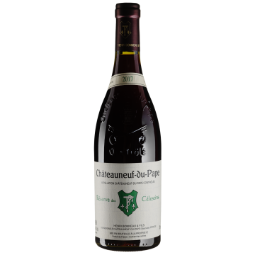 Вино Henri BonneauztrHK Chateauneuf-du-Pape Reserve des Celestins / Шатоньоф-дю-Пап Резерв де Селестан 2017, червоне сухе, 0.75 л