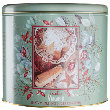Пандоро традиційний Різдвяний (в металевій коробці) 1кг, Amaretti Virginia