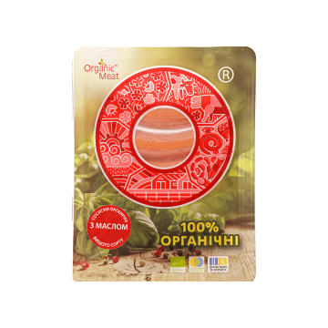 Сосиски варені з маслом вищого сорту 300г, Organic Meat
