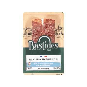 Ковбаса суха нарізна 80г, Bastides