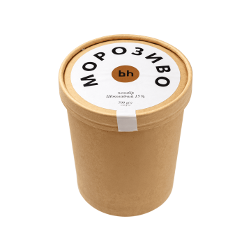 Морозиво пломбір Шоколадний 15% 700г, Bakehouse