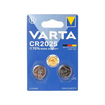 Батарейка CR 2025 BLI 2 Літій, Varta