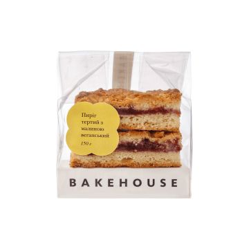 Пиріг тертий з малиною веганський 150г, Bakehouse