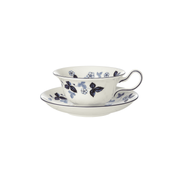 Чашка з блюдцем синя 177мл Wild Strawberry, Wedgwood