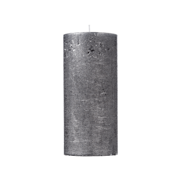 Свічка циліндрична темно-срібного кольору 7х15см Rustic Metal, Luz Your Senses