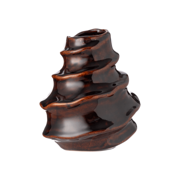 Ваза керамічна рудо-бордова 12,4x15,4см Spiral stone, Rasteli