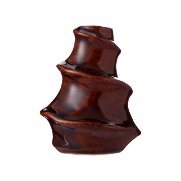 Ваза керамічна рудо-бордова 8,2x10,2см Spiral stone, Rasteli