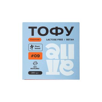 Тофу класичний пастеризований 200г, Alive