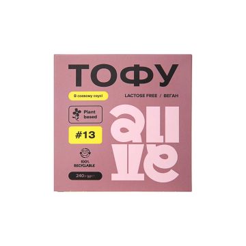 Тофу в соєвому соусі пастеризований 240г, Alive