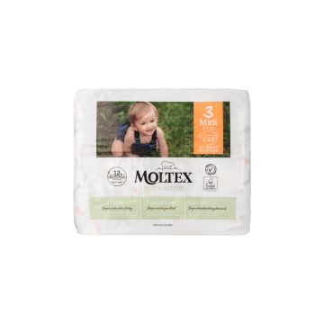 Підгузки дитячі Міді (4-9 кг) 33шт Pure & Nature, Moltex