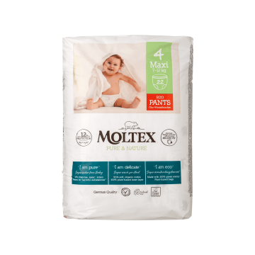 Підгузки-трусики дитячі Максі (7-12 кг) 22шт Pure & Nature, Moltex