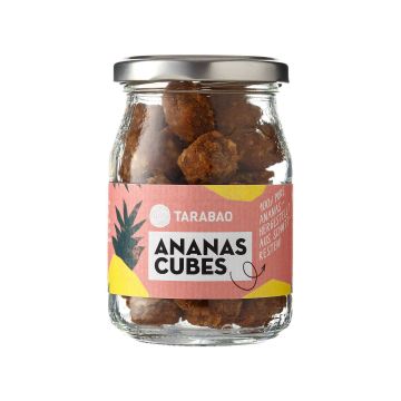 Ананас сушений нарізаний кубиками органічний 160г, Tarabao