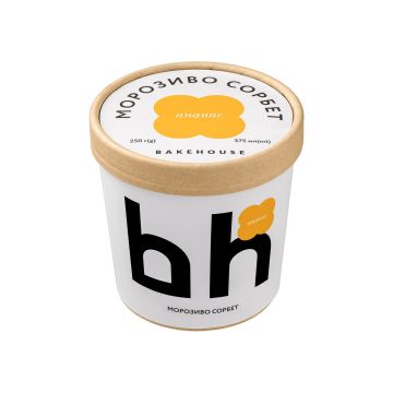 Морозиво сорбет ананасовий 375мл/250г, Bakehouse