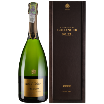 Шампанське Champagne Bollinger R.D., gift box / Р.Д., подарункова коробка 2008, біле, 0.75 л