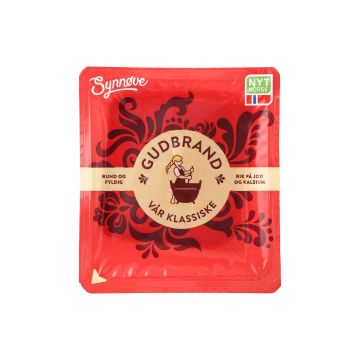 Сир м'який з коров'ячого молока Гудбрандсдален (нарізка) 150г, Synnove