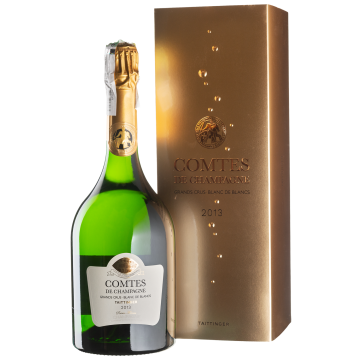 Шампанське Taittinger Comtes de Champagne Blanc de Blancs, gift box / Комт де Шампань Блан де Блан, подарункова коробка 2013, біле, 0.75 л