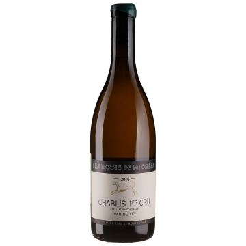 Вино Francois de Nicolay Chablis 1er Cru "Vau de Vey" / Шаблі Прем'єр Крю "Во де Ве" 2016, біле сухе, 0.75 л