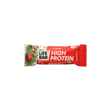 Батончик протеїновий Полуниця органічний 40г Lifebar, Lifefood